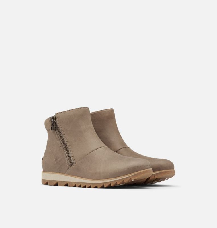 Sorel Dam Stövlar Khaki - Harlow™ Zip Låga - ZDO-651074